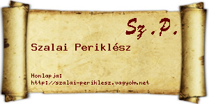 Szalai Periklész névjegykártya